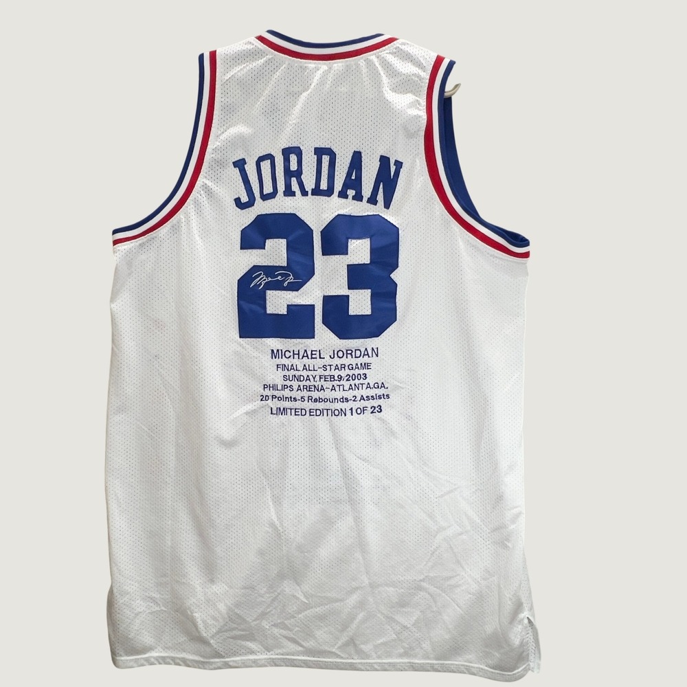 Mitchell & Ness Michael Jordan 2003 Final All-Star Game Jersey Size 56 White NBA